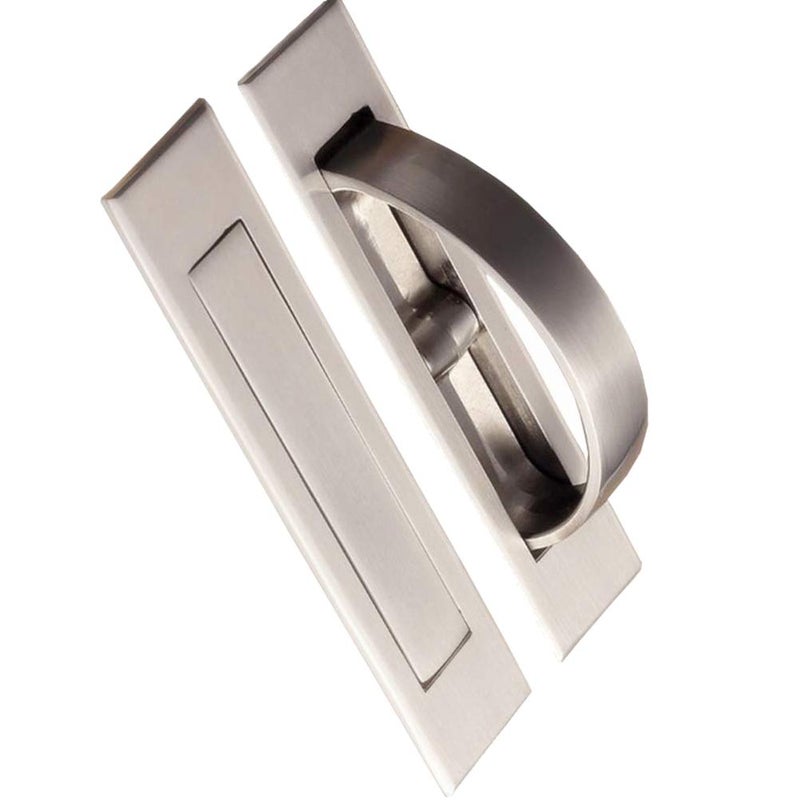 XMHF Invisible Cabinet Handles,Pack of 2 Hidden Concealed Tatami Handles Zinc Alloy 180Â°Rotation Cupboard Drawer Closet Pulls - Image 1